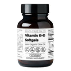 Santa Cruz Paleo Vitamin K2 + D3 Softgels, Daily Supplement with Organic Olive Oil, Includes Vitamin K1 & Two Forms of K2, Supports Heart & Bone Health, Gluten Free, Sugar Free, Paleo, Keto, 60 Count
