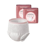 Momcozy Postpartum Disposable Underwear, 12 PCS No Leak New-Thin Built-in Pad Self-Absorbent Free-Move Period Underpants for Women Mothers Moms Labor Delivery Care White