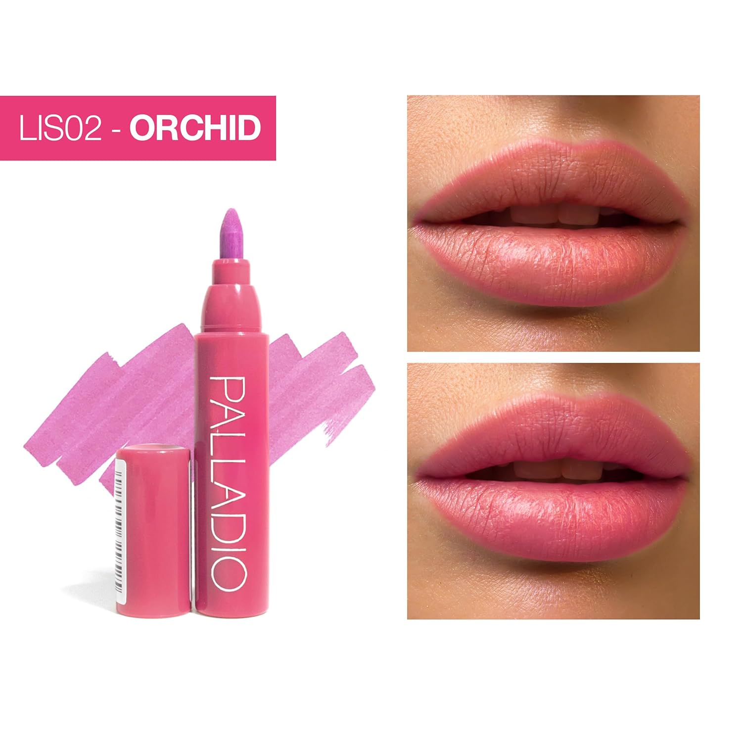 Buy now Palladio Lip Stain, Hydrating and Waterproof Formula, Matte Color Look, Longlasting All Day Wear Lip Color, Smudge Proof Natural Finish, Precise Chisel Tip Marker, Orchid at indiglob india