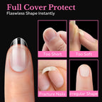 600pcs medium almond soft gel nail tips for flawless, full-cover protection, ideal for various nail shapes and lengths.