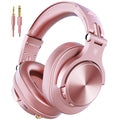 Buy now OneOdio A70 Bluetooth Over Ear Headphones, Wireless Headphones with 72H Playtime, Hi-Res, Built-in Mic, 3.5mm/6.35mm Wired Audio Jack for Studio Monitor & Mixing DJ Guitar AMP, Computer PC Gaming Rose Gold at indiglob india