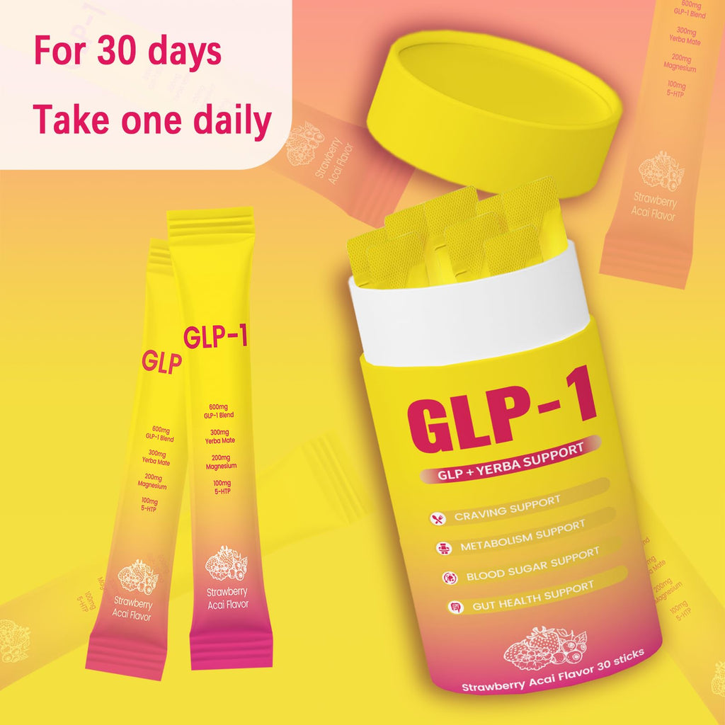 GLP-1 Drink Mix–Support Dual Action Craving & Metabolism Strawberry Flavor