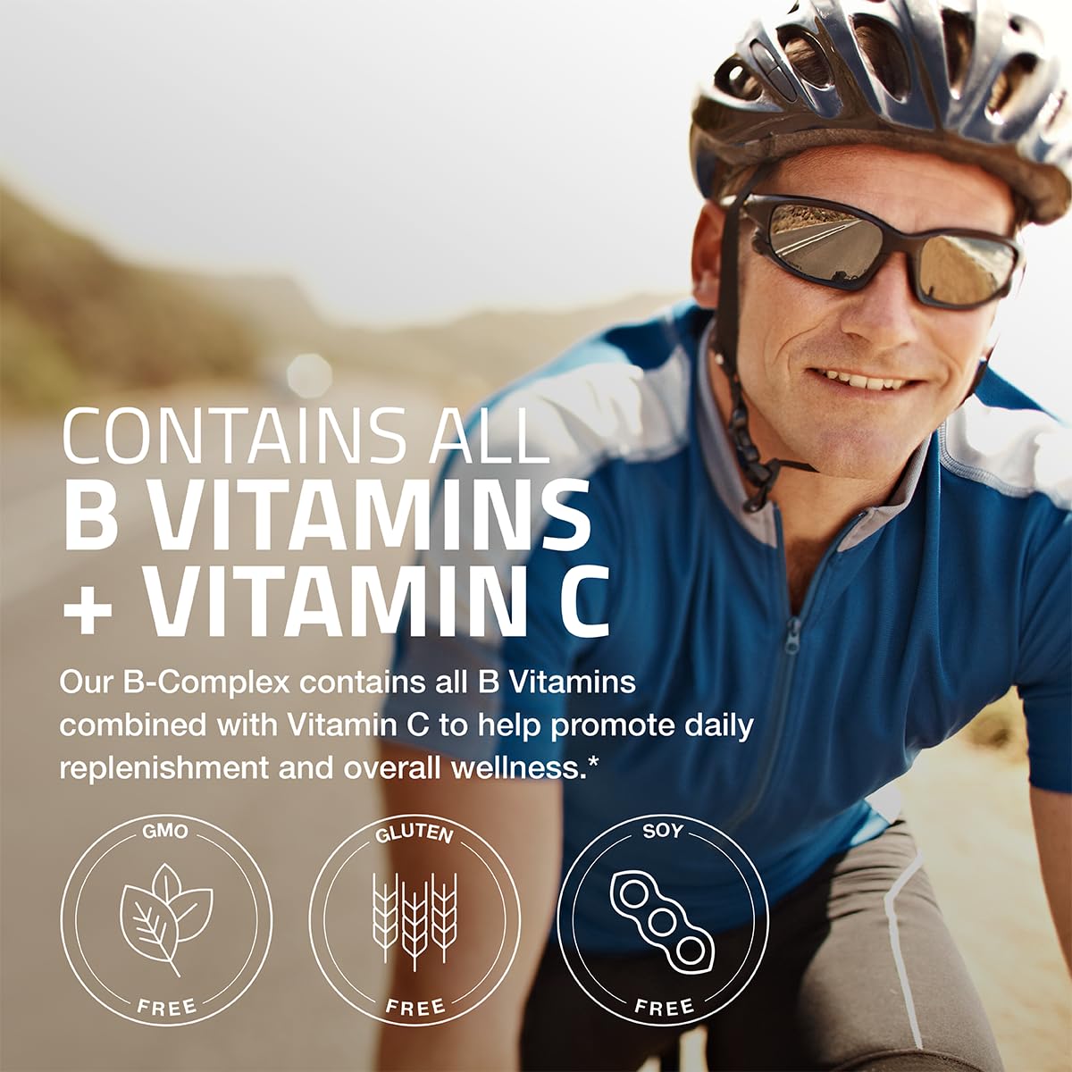 Bronson Vitamin B Complex with Vitamin C Vegetarian Capsules, 250 Count | Immune Health, Energy Support, Nervous System Support, Non-GMO, Soy-Free, Gluten-Free, Contains All B Vitamins
