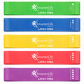 SmarterLife Resistance Bands Set of 5 Extra Wide Latex-Free Exercise Bands