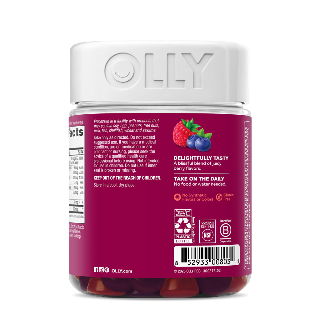 OLLY Women's Multivitamin, Supports Overall Wellness,* Biotin - 130 Count