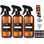 Veco 15oz Graduated Spray Bottles, 4-Pack — 360° Any-Angle Spraying for Easy Dilution, Leak-Resistant spray bottles for Cleaning, Plants, Hair & Pet Use + Foldable Funnel