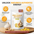 Odorless Aged Garlic Extract - 2-Year Aged Garlic Supplement for Heart Health & Immune Support - Natural Antioxidant Formula, Non-GMO, Gluten-Free - 300 Softgels (150-Day Supply)