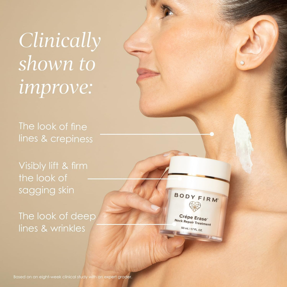 Crepe Erase BODY FIRM Neck Repair Treatment, Retinol Cream, 1.7 FL Oz