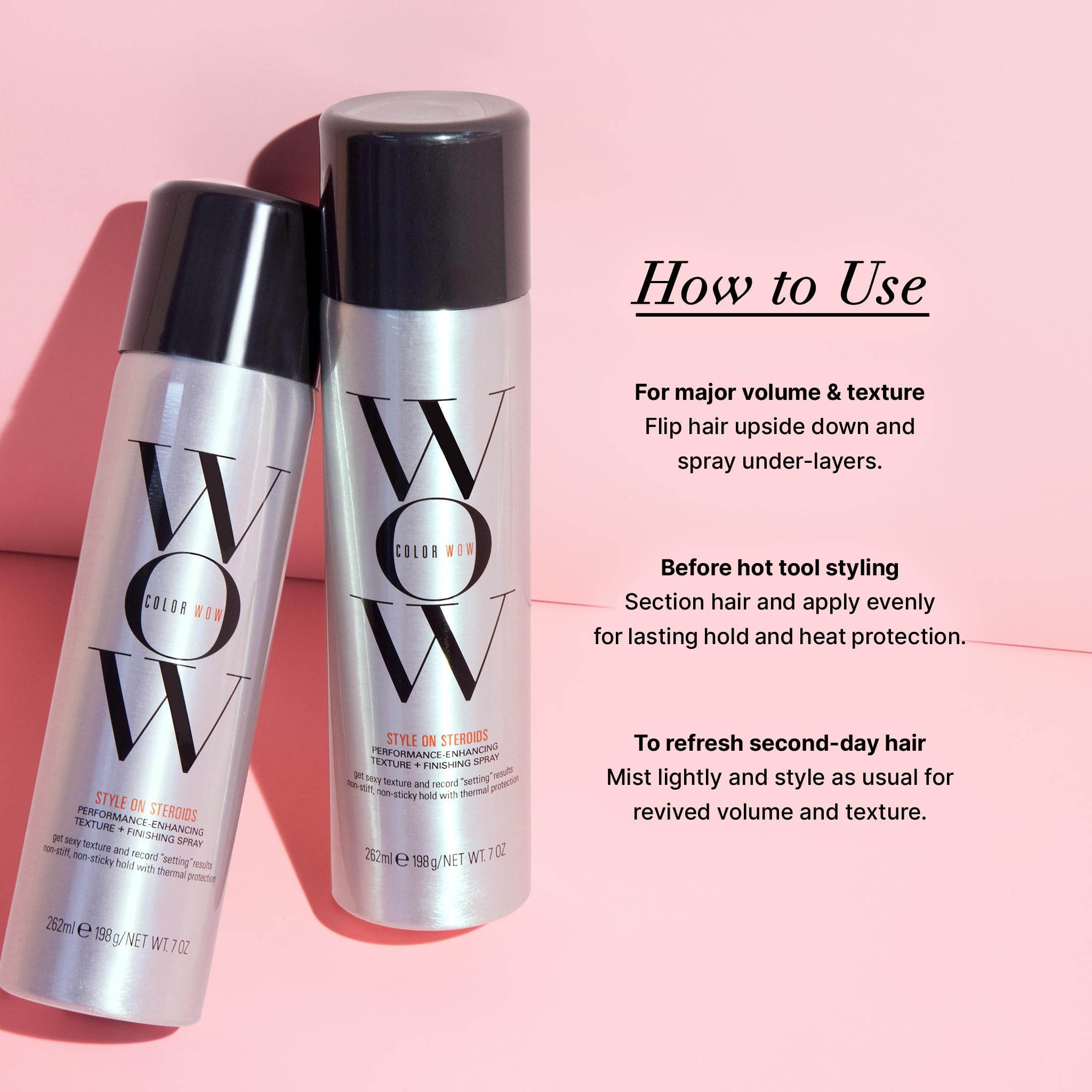 COLOR WOW Style on Steroids Texturizing Spray, Non-Sticky Hair Texturizer for Instant Volume and Texture