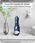 Replacement for Waterpik Charger for Waterpik Water Flosser WP-580 Series, Cordless Flosser Charger for Waterpik WP-580 WP-582 WP-583 WP-587 Cordless Advanced 2.0 Water Flosser(Not for WP-560 Series)