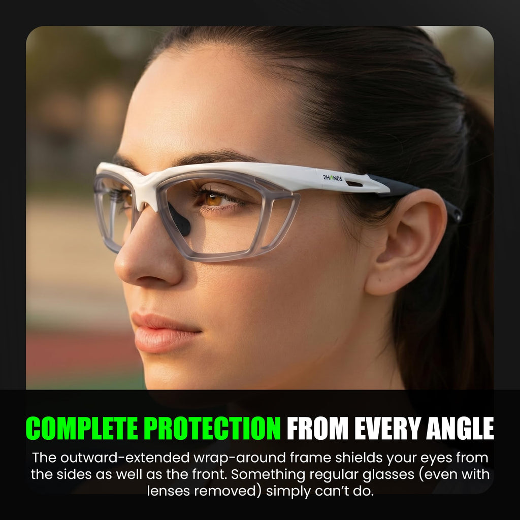 Lens-Free Pickleball Glasses | Pickleball Glasses Without Lenses | Lightweight, Impact-Resistant, Lens-Free Protective Frame for Clear Vision on the Court