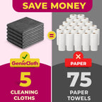 The Original GenieCloth Magic Cleaning Cloth, Cleans with Water Only 5-Pack