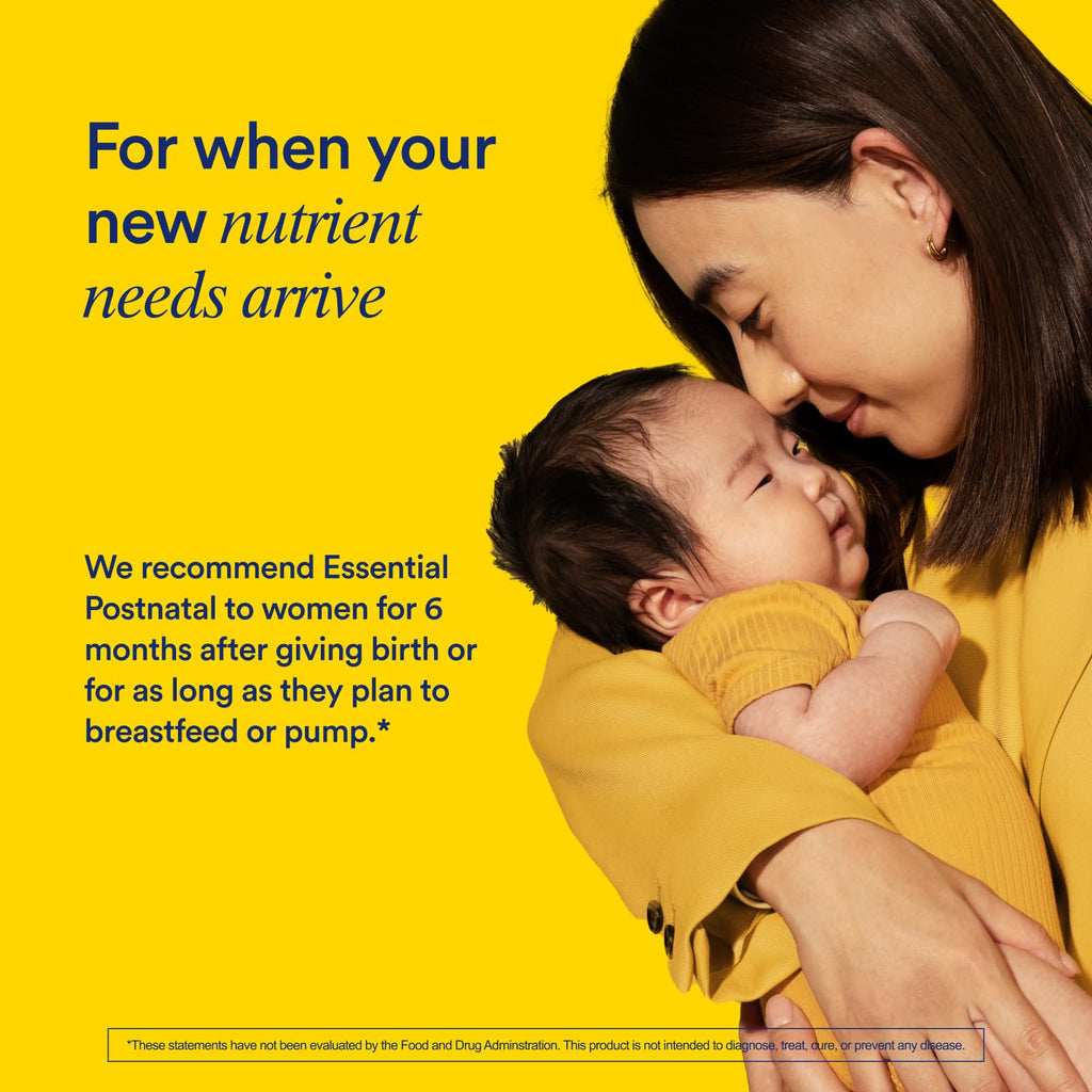 Ritual Women's Postnatal Multivitamin - 60 Capsules - 30 Servings | Key Essential Vitamins and Minerals - Support Mom and Baby Postpartum, Throughout Lactation* - Choline, DHA - Vegan - Citrus