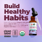MARYRUTH'S Organic Irish Sea Moss Liquid Drops, Unflavored, 1 Fl Oz | Chondrus Crispus, Wild Harvested, For Adults & Kids Ages 14+, Sugar Free, Vegan