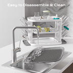Baby Bottle Drying Rack,3-Tier Large Capacity Countertop Organizer with 360° Ventilation, Removable Drip Tray, Non-Slip Base – Easy to Clean Bottle Holder for Baby Accessories