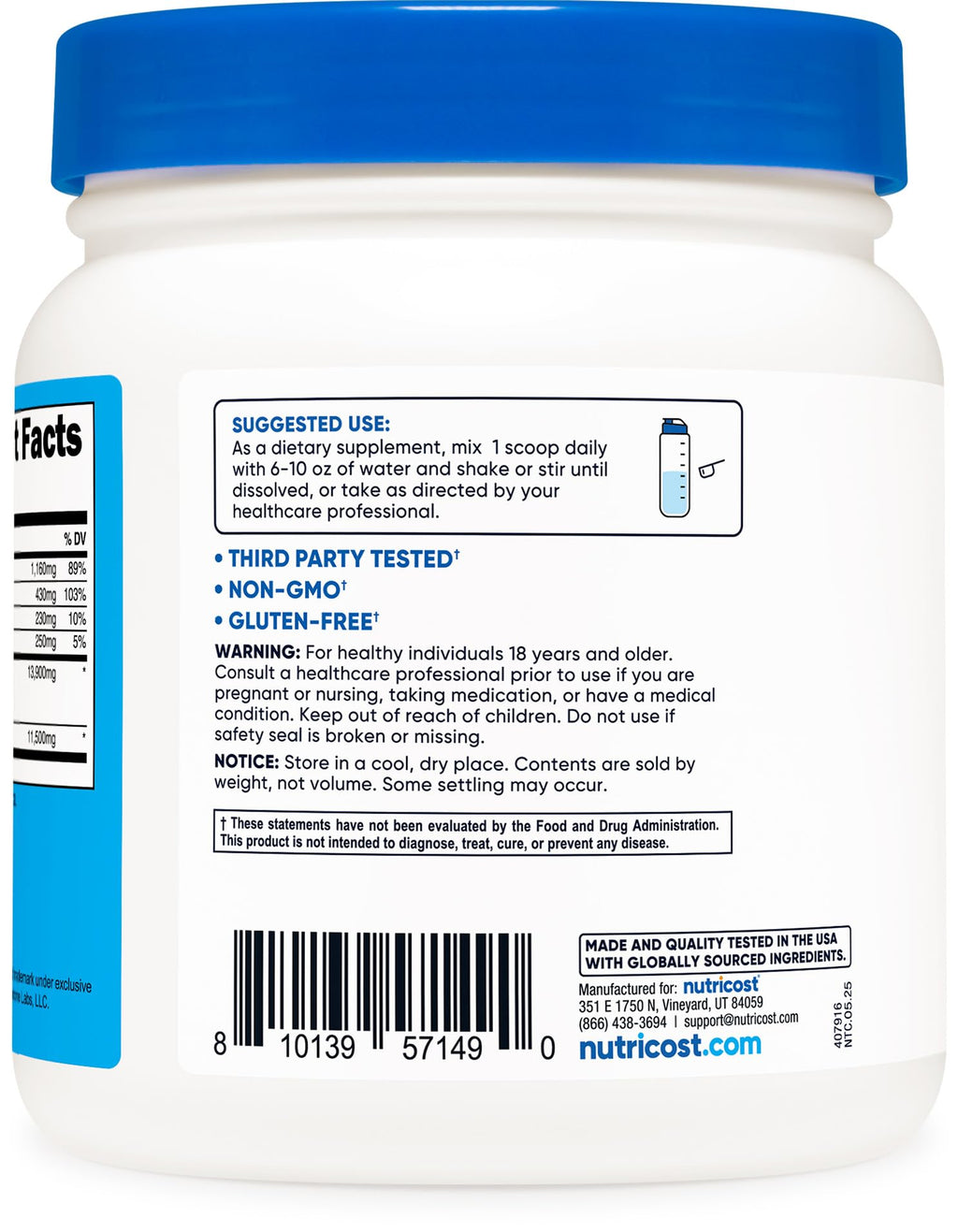 Nutricost Keto BHB Exogenous Ketones 4-in-1 (Unflavored) 30 Servings