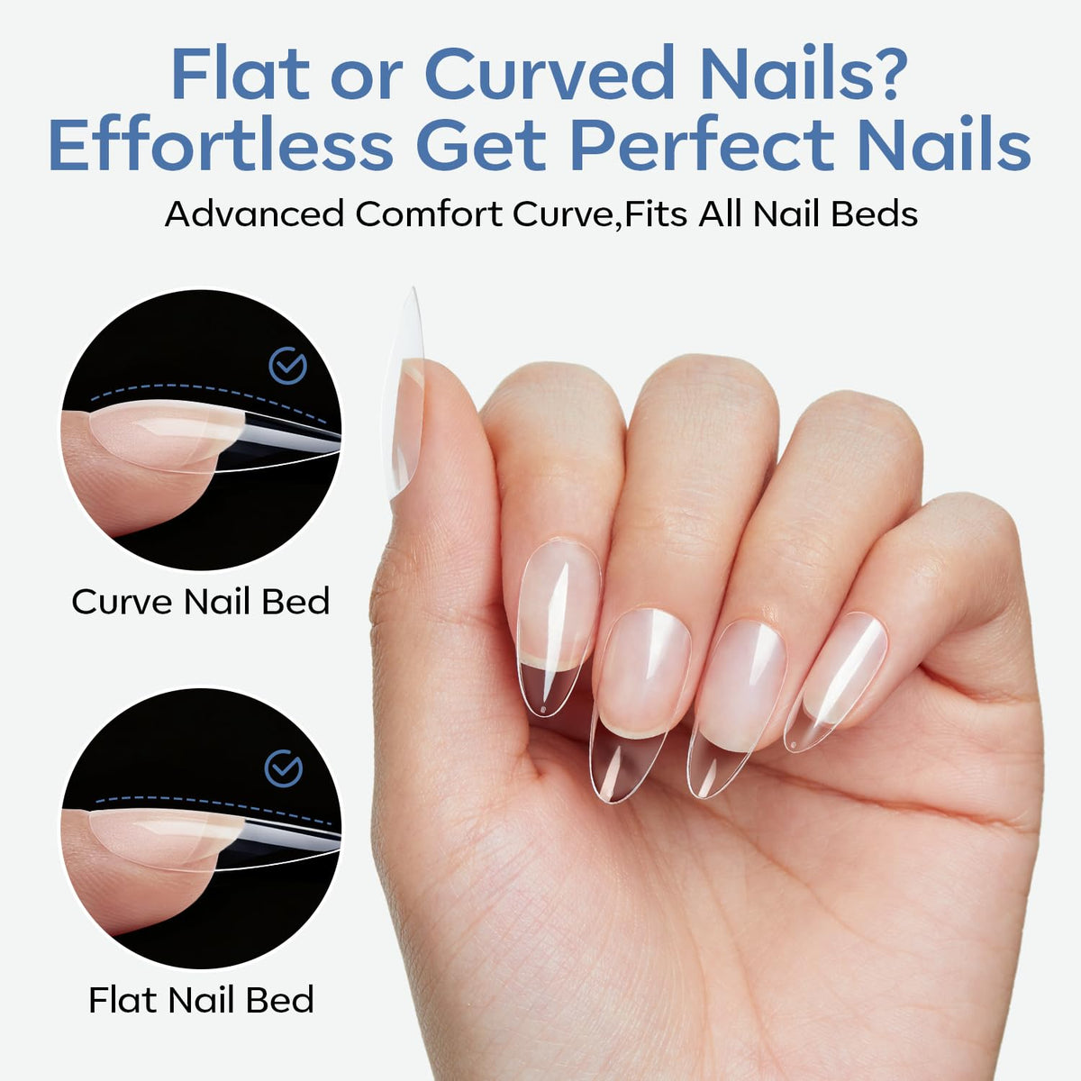 Modelones 360pcs short almond nail tips offer a perfect fit for all nail beds, ensuring effortless nail perfection.