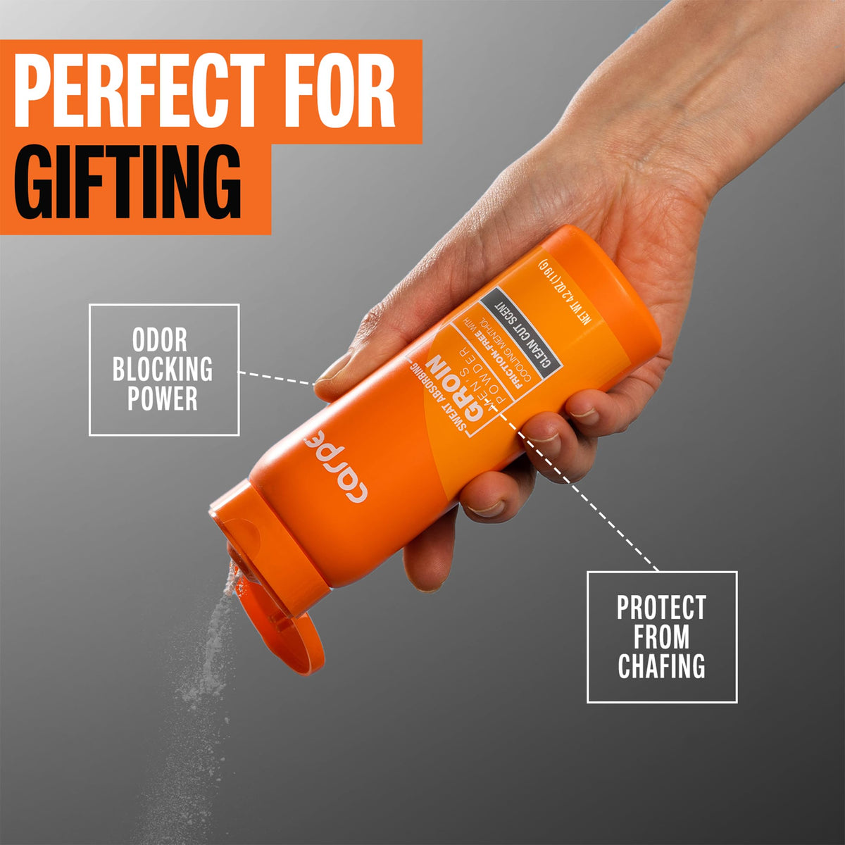 Carpe Sweat Absorbing Groin Powder for Men - Anti-Chafing - Talc-Free