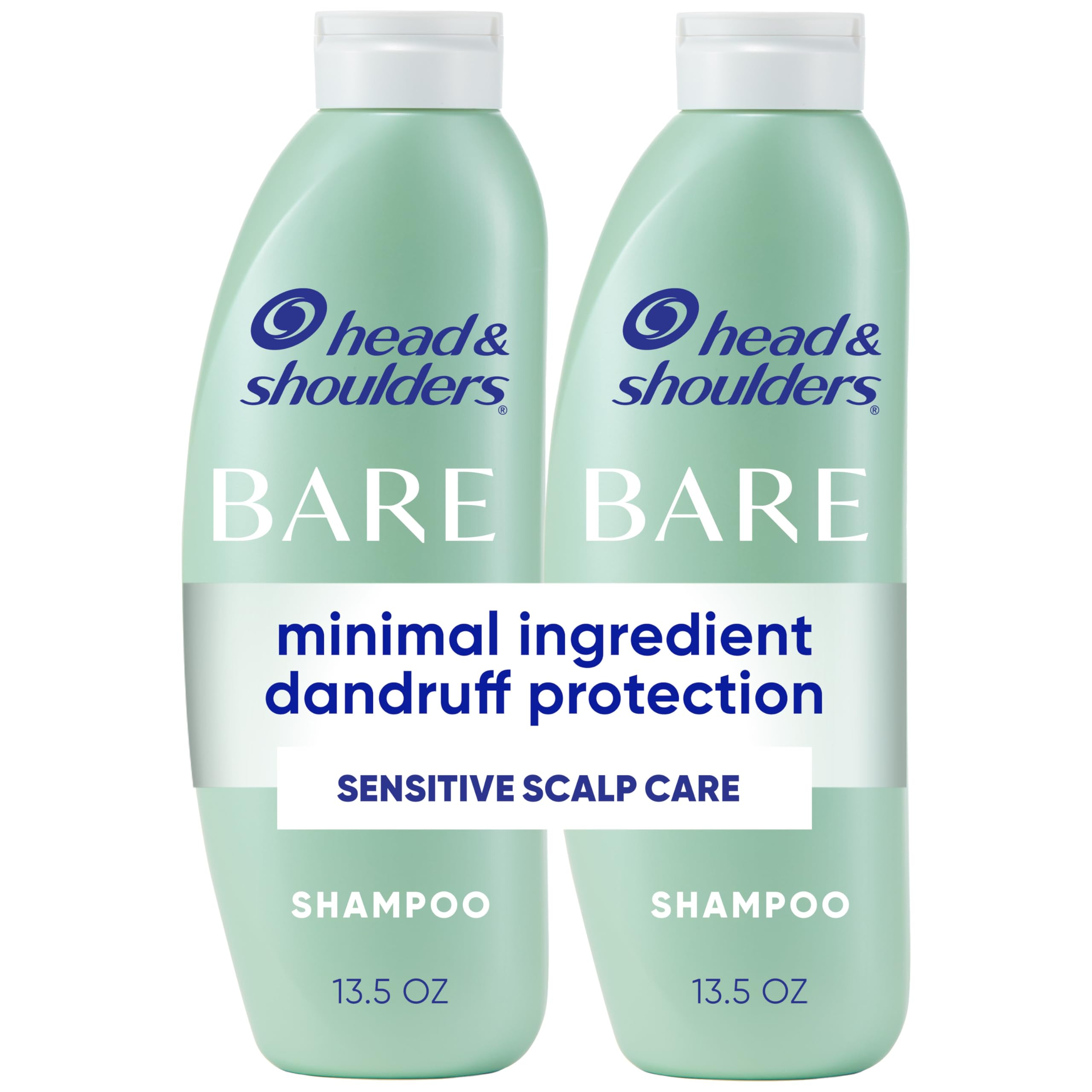 Head & Shoulders Anti-Dandruff Shampoo, BARE Soothing Hydration, 1% Pyrithione Zinc, Dry Scalp Relief, Free of Sulfates, Silicones, Dyes, 13.5 Fl Oz