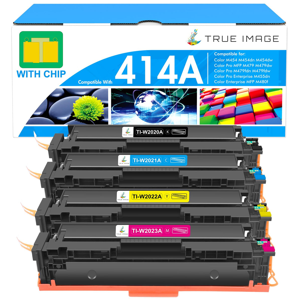 414A Toner Cartridges 4 Pack for HP 414A 414 414X MFP M479fdw M454dw M479
