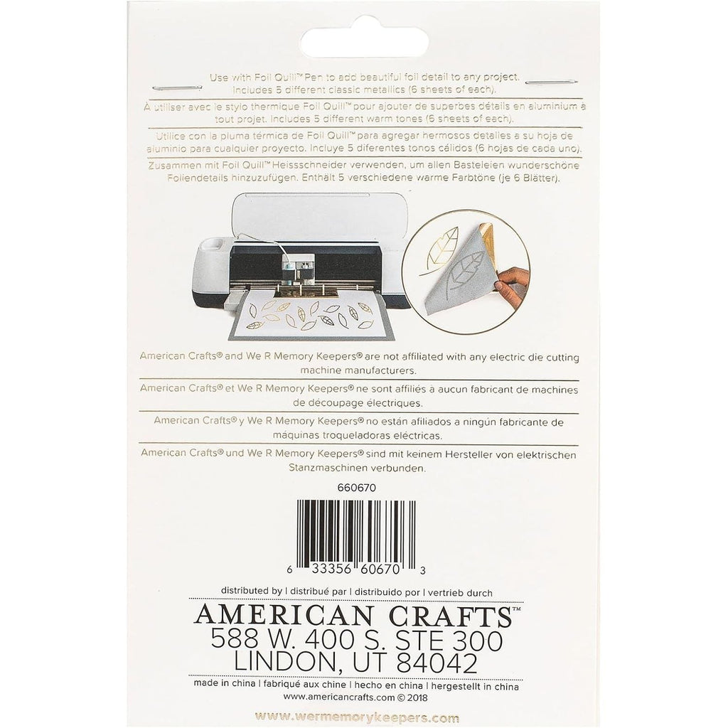 Buy now We R Memory Keepers Foil Quill Foil Sheets 4"X6" 30/Pkg-Shining Starling at indiglob india