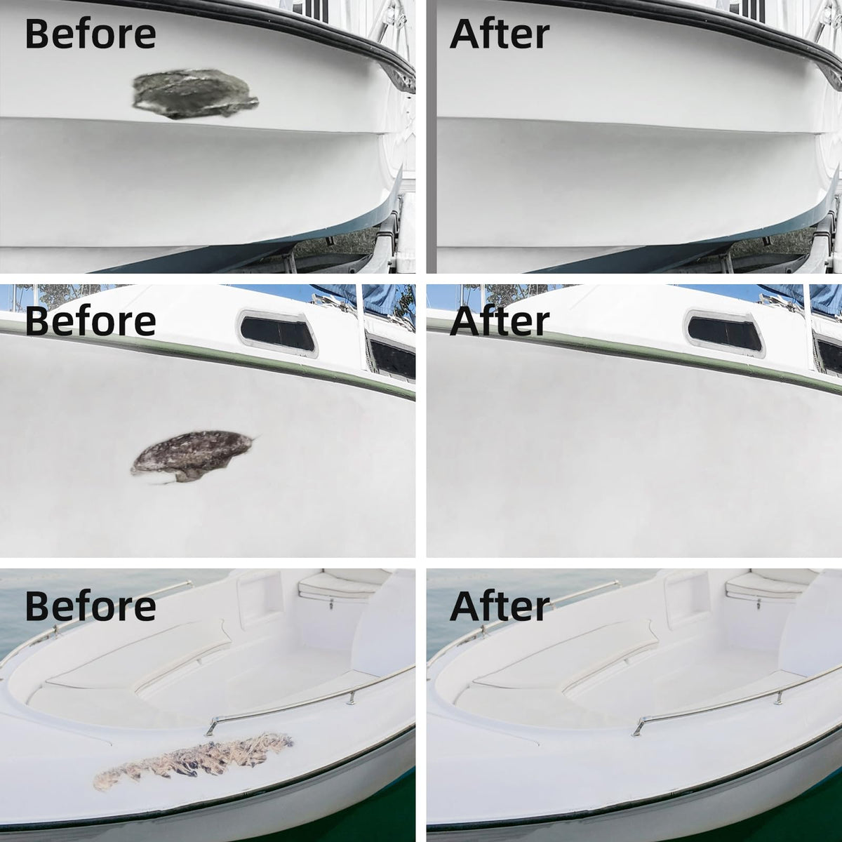 Globalcom Fiberglass Boat Repair Kit White, Gel Coat Repair Kit for Boats