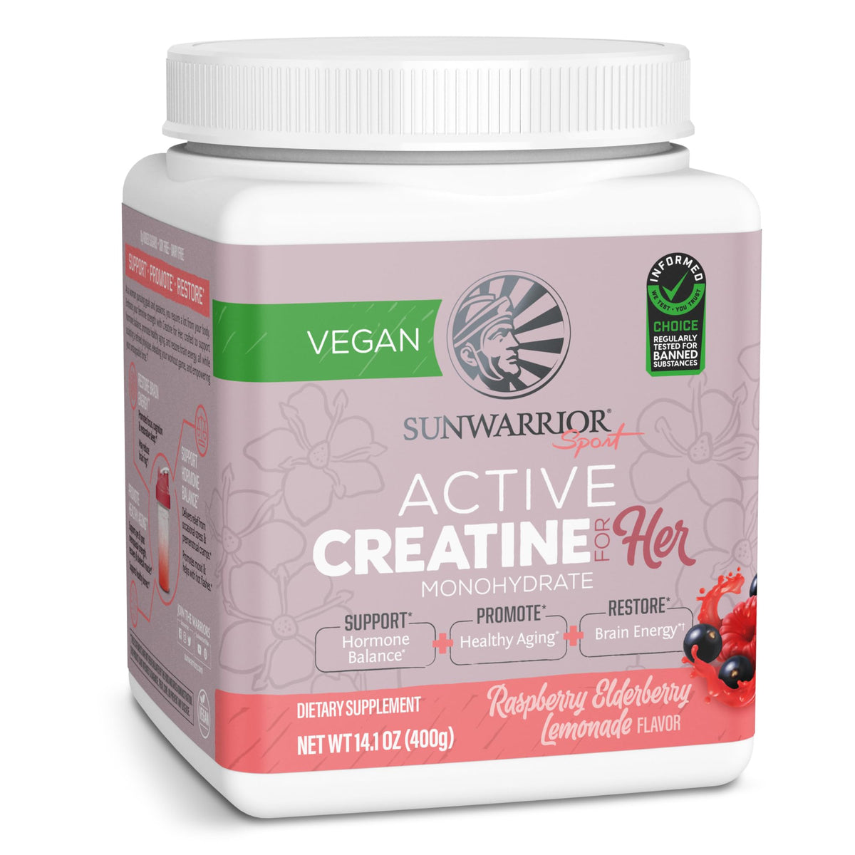 Creatine Supplement for Women Monohydrate Powder Raspberry Lemonade