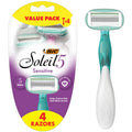 BIC Soleil 5 Sensitive Womens Disposable Shaving Razors, 2 Count, 5 Blades