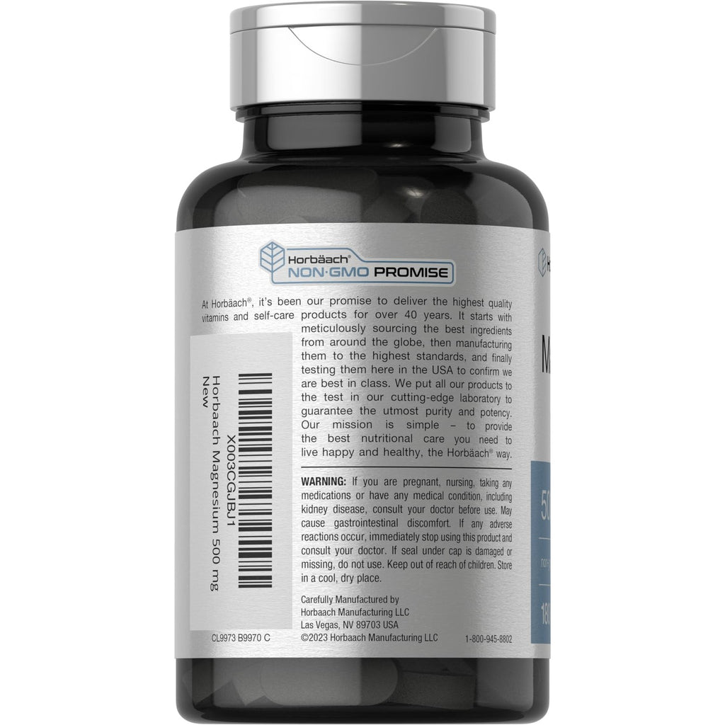 Horbäach Magnesium 500mg | 180 Caplets
