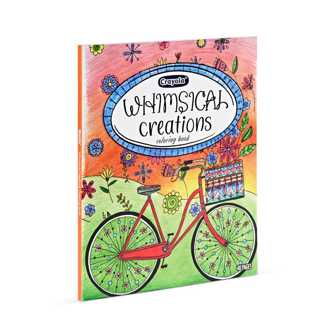 Buy now Crayola Whimsical Creations Coloring Book for Adults (40pgs), Adult Coloring Pages, 8x10, Perforated, Gift for Teens & Adults at indiglob india