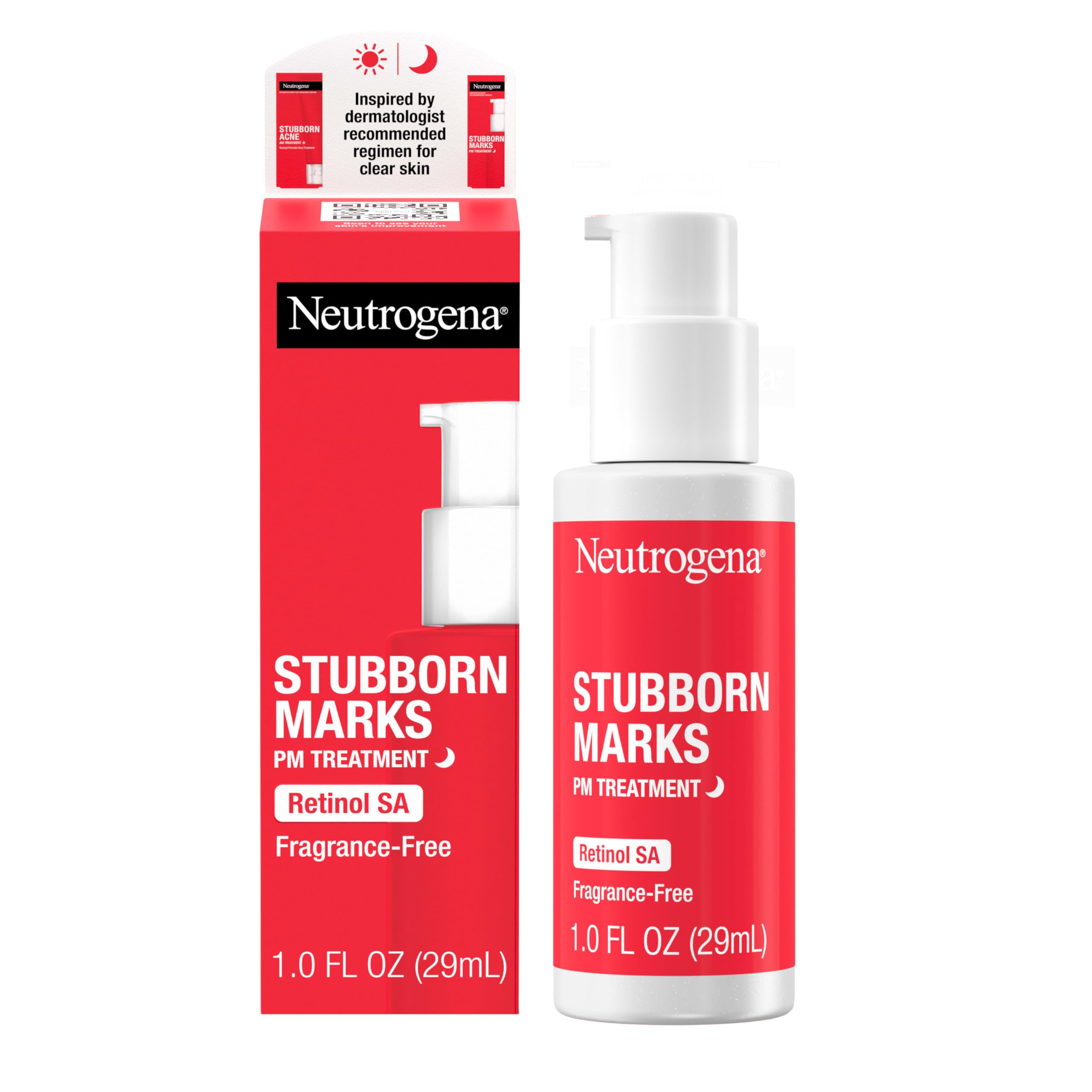 Buy now Neutrogena Retinol SA, Stubborn Marks PM Treatment, Face-Exfoliating Treatment to Help Reverse the Look of Post-Acne Marks & Uneven Skin Tone, Non-Comedogenic, PM Treatment, unscented, 1.0 Fl Oz at indiglob india