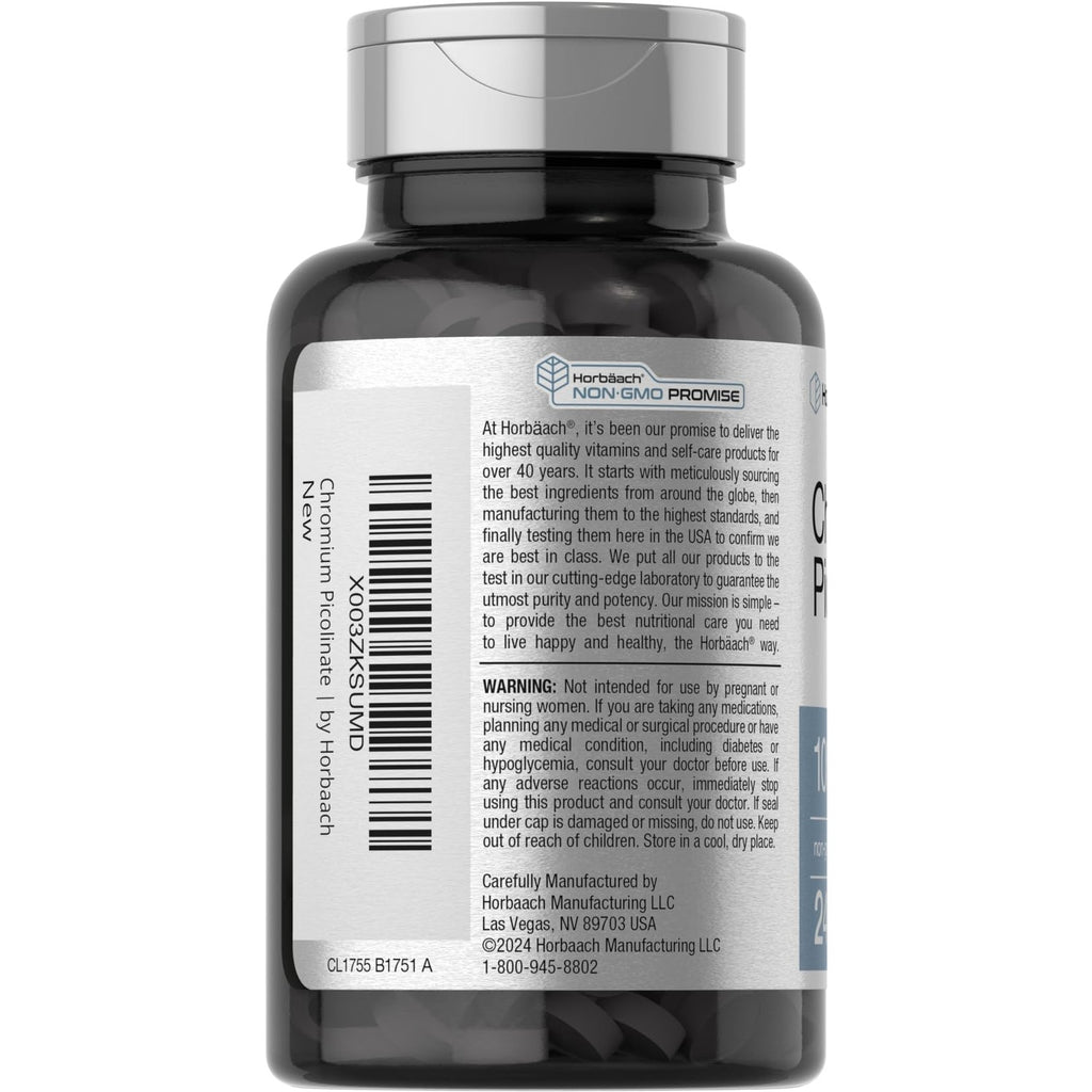 Horbäach Chromium Picolinate 1000mcg | 240 Tablets