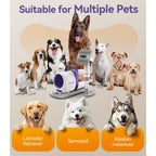 oneisall Dog Hair Vacuum Shedding Grooming Brush Kits for Pet Thick Coats