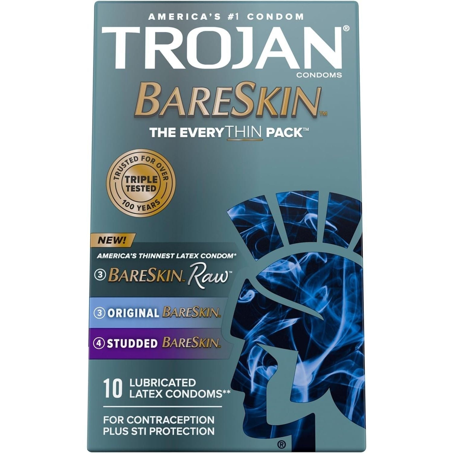 Buy now Trojan Bareskin Thin Premium Lubricated Condoms - 24 Count 10 Count (Pack of 1) Bareskin Thin Condoms, Everythin Variety Pack, Lubricated Latex Bareskin Condom at indiglob india