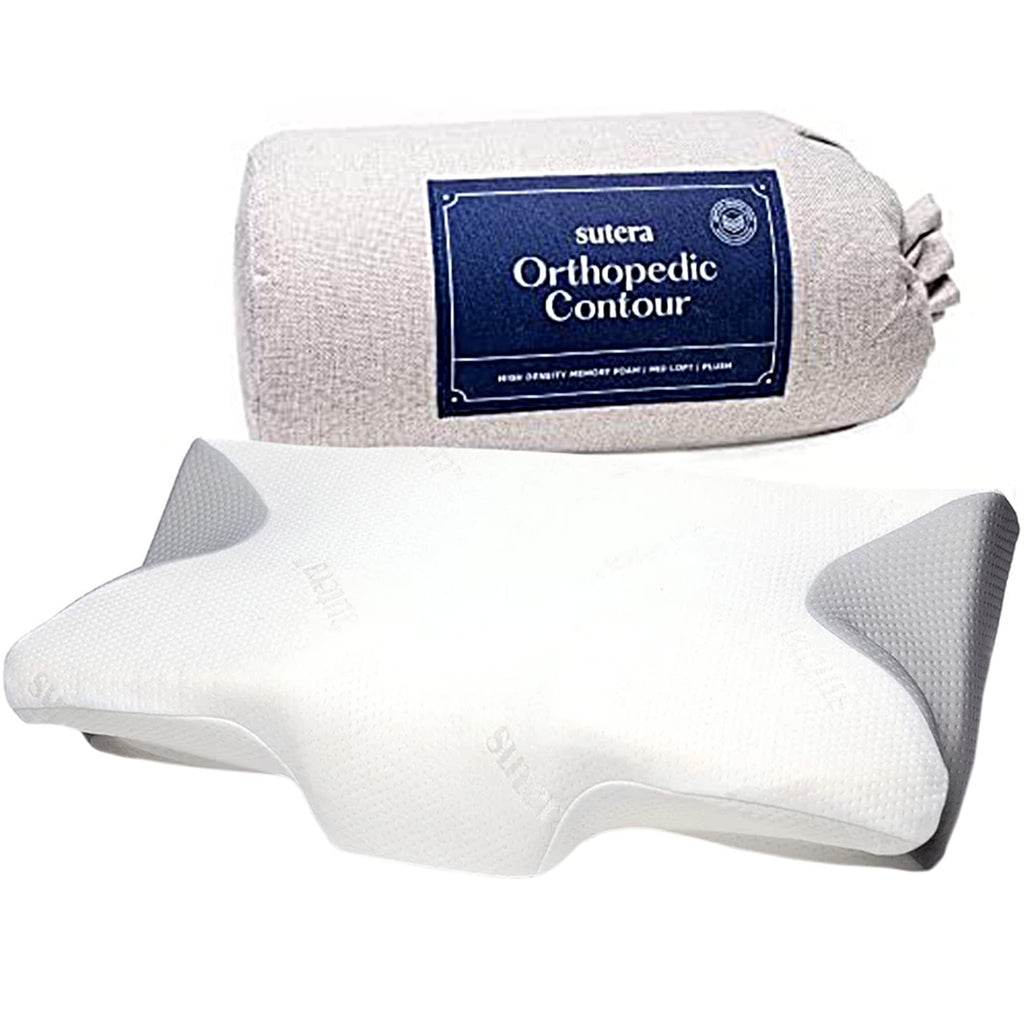 Sutera - Dream Deep Contour Memory Foam Cervical Pillow - White+Bag