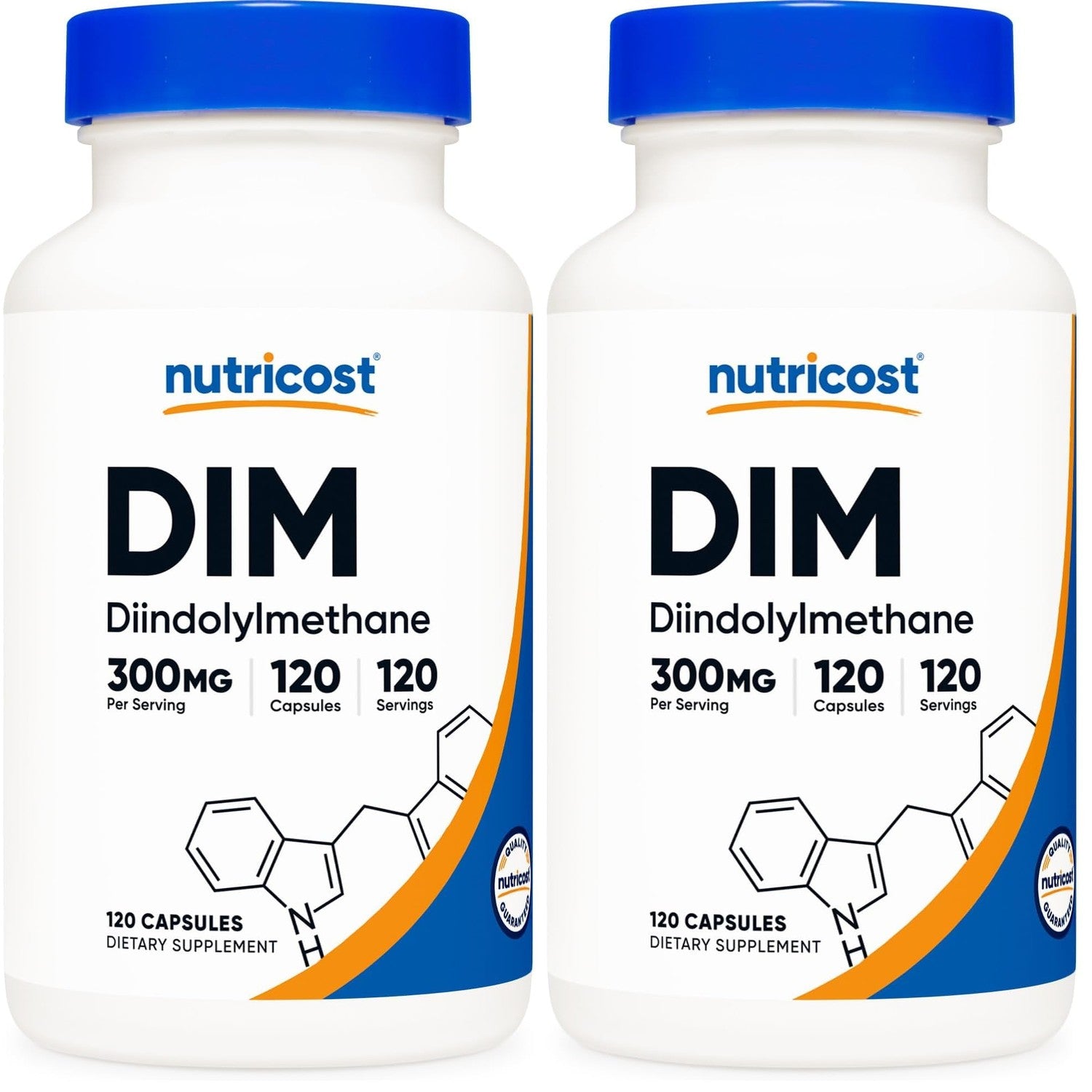 Nutricost DIM Plus BioPerine 300mg, 120 Vegetarian Capsules | Up to 4 Month Supply, Max Strength DIM Supplement, Diindolylmethane