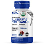 Nutri Organic Blueberry Pomegranate 1300mg - USDA Organic - 60 Caps