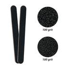 Nail File and Buffer Block, Professional Manicure Tools Kits, 100/180 Grit, Black Nail Pedicure File and Sanding Buffing Grinding Plisher File