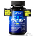 Magnesium 7 Complex Supplement Advanced for Sleep & Muscle, 180 Capsules | 7 Forms of Magnesium (Glycinate, Malate, Chelate, Aspartate, Orotate, Taurine, Citrate), Zinc, Vitamin D3 & Vitamin B6