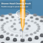 Lumkew Multiplesize Shower Head Cleaner Tool, Shower Head Cleaning Brushes Small Hole, Showerhead Cleaner Picks Unclogging Tiny Nozzle Little Gaps 3D Printer Opening, Orange