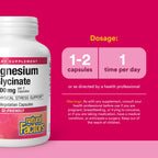 Natural Factors Magnesium Glycinate 400 mg for Stress Support*,120 Servings