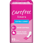 Buy now Carefree Acti-Fresh Body Shape Pantiliners Extra Long Unscented - 93 Count, Packaging may vary 93 Count (Pack of 1) at indiglob india