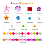 880pcs Gem Stickers Rhinestones for Crafts - Self Adhesive Jewels Stickers, Acrylic Gems DIY Craft Decorative Diamond Small Stickers for Kids