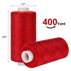 Eoehro 72pcs Sewing Thread Kit, 36 Colors Embroidery Thread, Prewound Bobbins, Sewing Machine Threads,400 Yards per Spool Polyester Thread for Sewing Embroidery Quilting