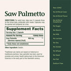 Buy now Nature's Bounty Saw Palmetto Support for Prostate and Urinary Health, Herbal Health Supplement, 450mg, 250 Capsules at indiglob india