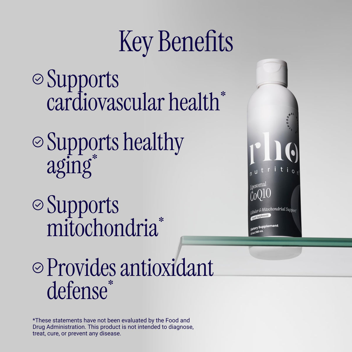 Rho Nutrition Liposomal CoQ10 Liquid Supplement