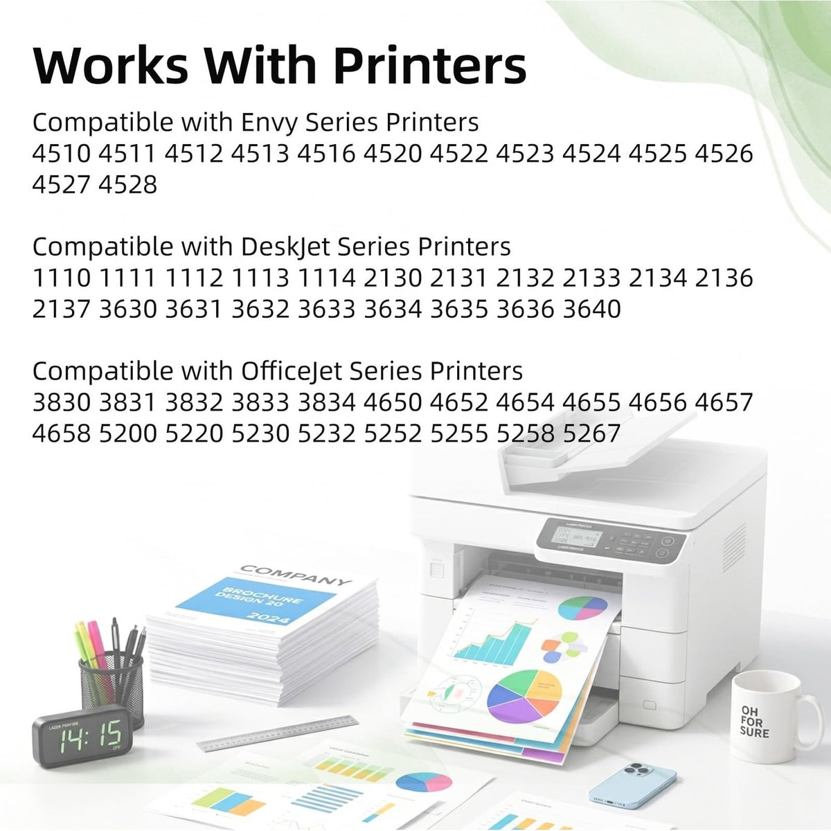 63XL Ink Cartridge Replacement for HP 63 XL HP63 Black/Color Combo 2 Pack
