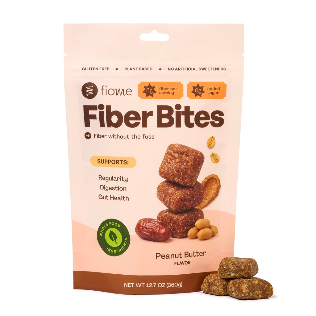 Fiome Fiber Bites, 5g Daily Fiber Supplement, Vanilla Bean, 30 Servings | Daily Fiber Bite, GLP-1 Support, All Natural Ingredients, No Added Sugar, Prebiotic Fiber, Supports Regularity and Digestion
