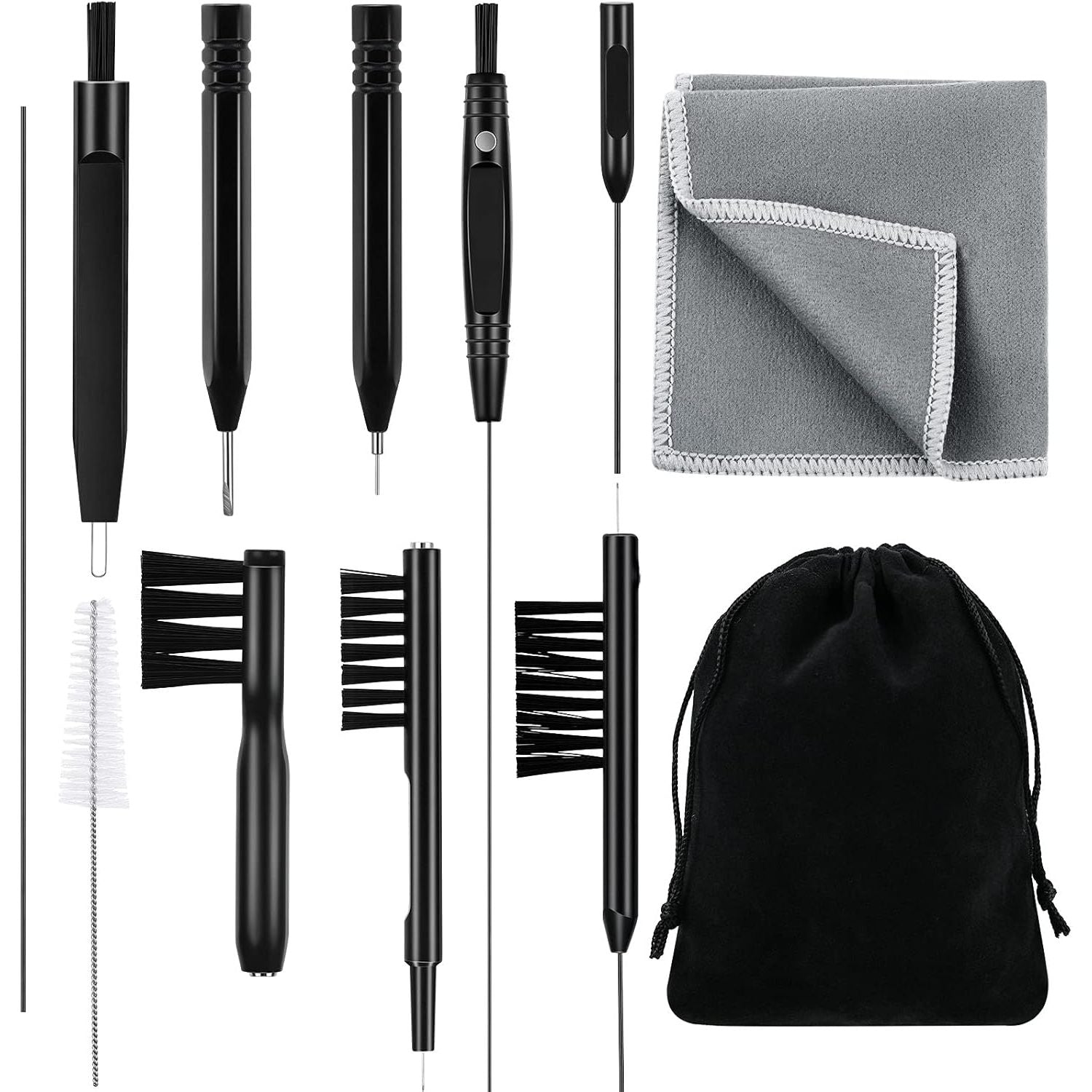 Buy now Patelai 12 Pcs Hearing Aid Cleaning Kit Hearing Aid Tools Cleaner Kit Accessories with Wax Loop and Magnet Multi-Functional Earphone Earbuds Cleaner Set with Velvet Bag (White Tube) at indiglob india