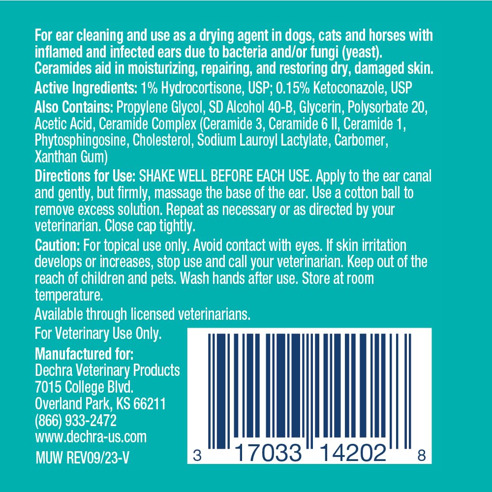 Otic Cleanser for Dogs, Cats and Horses, 2 FL Oz